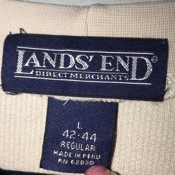 Lands’ End Traditional Sweatshirt Size Large 42-44 Cream​​​ - Picture 2 of 4